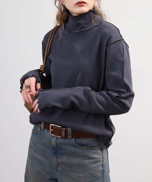 SO(エスオー)の「ハイネック長袖Tシャツ(Tシャツ/カットソー・レディース・スミクロ/ベージュ系その他・F)」の4枚目の写真