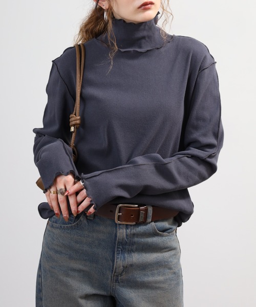 SO(エスオー)の「ハイネック長袖Tシャツ(Tシャツ/カットソー・レディース・スミクロ/ベージュ系その他・F)」の6枚目の写真