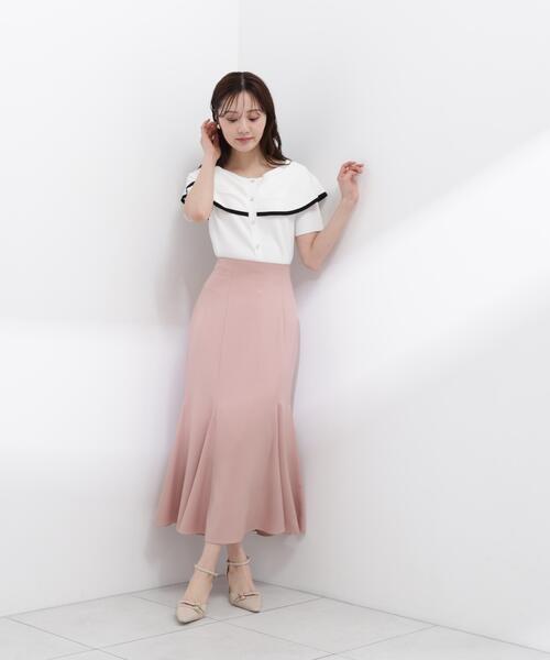 PROPORTION BODY DRESSING(プロポーションボディドレッシング)の「トリムラインケープニットトップス / 1216170405(ニット/セーター・レディース・ホワイト/ベージュ/ネイビー・SMALL/MEDIUM)」の14枚目の写真