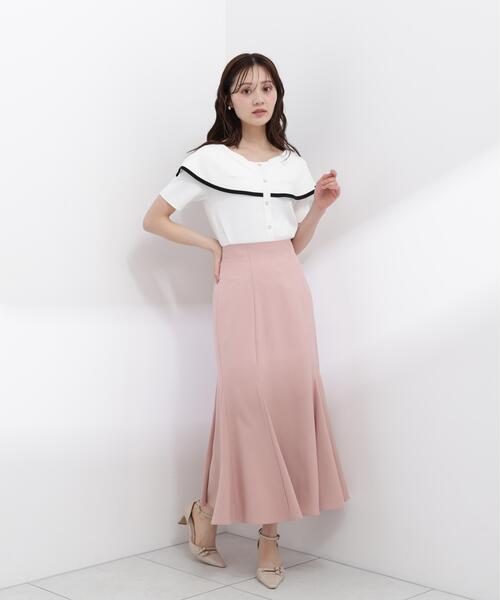 PROPORTION BODY DRESSING(プロポーションボディドレッシング)の「トリムラインケープニットトップス / 1216170405(ニット/セーター・レディース・ホワイト/ベージュ/ネイビー・SMALL/MEDIUM)」の4枚目の写真