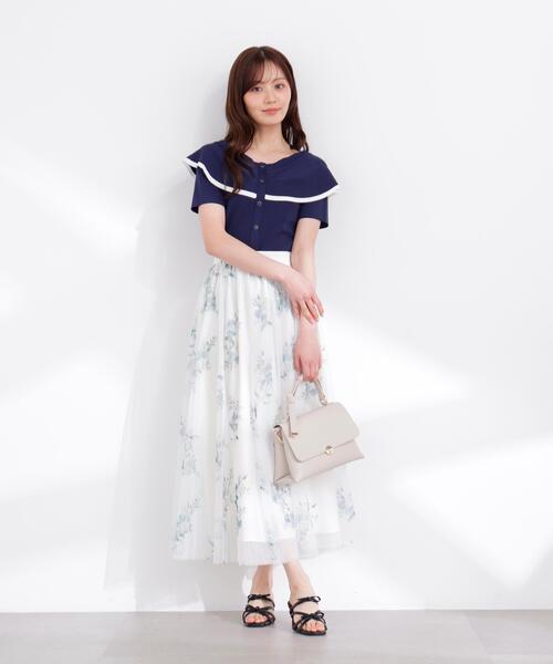 PROPORTION BODY DRESSING(プロポーションボディドレッシング)の「トリムラインケープニットトップス / 1216170405(ニット/セーター・レディース・ホワイト/ベージュ/ネイビー・SMALL/MEDIUM)」の17枚目の写真