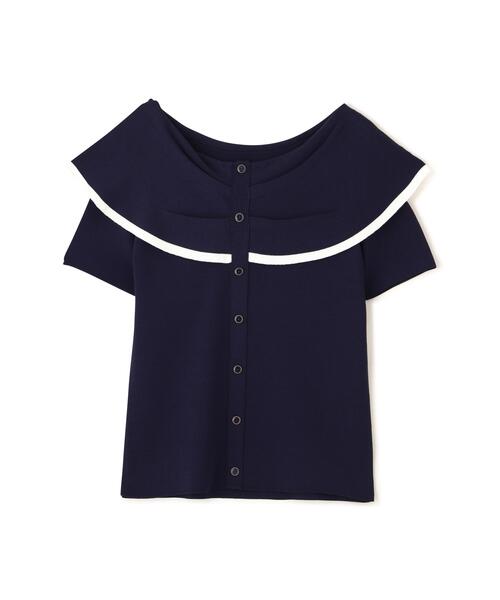 PROPORTION BODY DRESSING(プロポーションボディドレッシング)の「トリムラインケープニットトップス / 1216170405(ニット/セーター・レディース・ホワイト/ベージュ/ネイビー・SMALL/MEDIUM)」の16枚目の写真