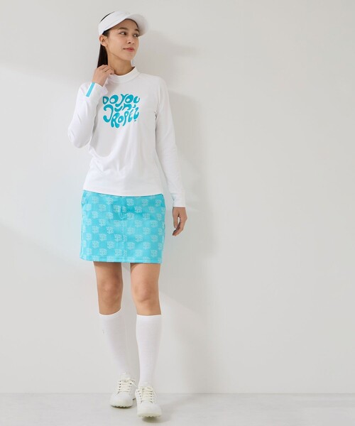 JUN&ROPE'（ジュンアンドロペ）の「グラフィックプリント長袖モックプルオーバー/UV・吸水（Tシャツ/カットソー・レディース・ネイビー/ホワイト/ホワイト系その他2・M/L/S）」の6枚目の写真