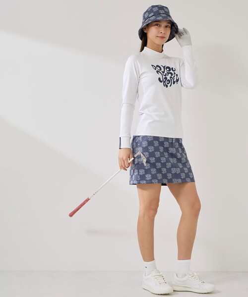 JUN&ROPE'（ジュンアンドロペ）の「グラフィックプリント長袖モックプルオーバー/UV・吸水（Tシャツ/カットソー・レディース・ネイビー/ホワイト/ホワイト系その他2・M/L/S）」の12枚目の写真