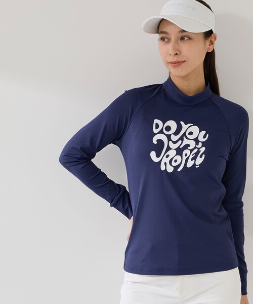 JUN&ROPE'（ジュンアンドロペ）の「グラフィックプリント長袖モックプルオーバー/UV・吸水（Tシャツ/カットソー・レディース・ネイビー/ホワイト/ホワイト系その他2・M/L/S）」の16枚目の写真
