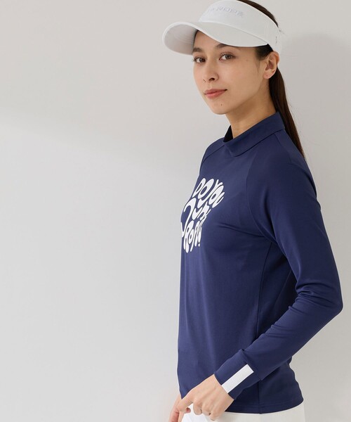 JUN&ROPE'（ジュンアンドロペ）の「グラフィックプリント長袖モックプルオーバー/UV・吸水（Tシャツ/カットソー・レディース・ネイビー/ホワイト/ホワイト系その他2・M/L/S）」の18枚目の写真