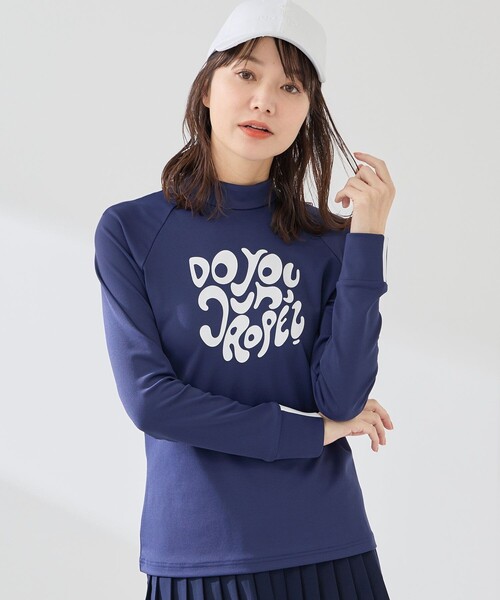 JUN&ROPE'（ジュンアンドロペ）の「グラフィックプリント長袖モックプルオーバー/UV・吸水（Tシャツ/カットソー・レディース・ネイビー/ホワイト/ホワイト系その他2・M/L/S）」の15枚目の写真