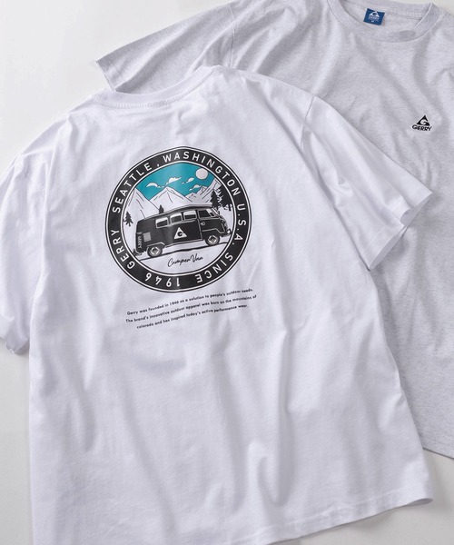 GERRY（ジェリー）の「【70】【GERRY/ジェリー】ワンポイントロゴ バックプリント クルーネックTシャツ（Tシャツ/カットソー・レディース・ブラック系1/ブラック系3/ライトグレー系/ライトグレー系2/ブルー系3/ホワイト系/ホワイト系1/ホワイト系2/ブラック系/ブルー系/ブルー系1/ライトグレー系3/ブルー系2/ホワイト系3/ブラック系2/ライトグレー系1・M/L/XL）」の2枚目の写真