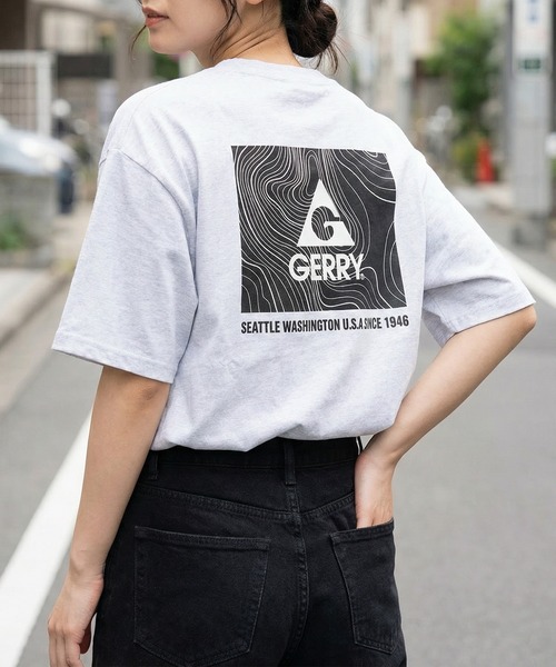 GERRY（ジェリー）の「【70】【GERRY/ジェリー】ワンポイントロゴ バックプリント クルーネックTシャツ（Tシャツ/カットソー・レディース・ブラック系1/ブラック系3/ライトグレー系/ライトグレー系2/ブルー系3/ホワイト系/ホワイト系1/ホワイト系2/ブラック系/ブルー系/ブルー系1/ライトグレー系3/ブルー系2/ホワイト系3/ブラック系2/ライトグレー系1・M/L/XL）」の4枚目の写真