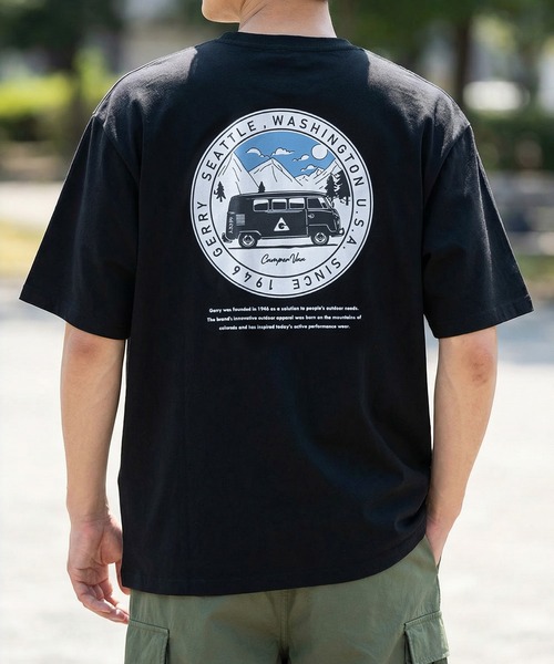 GERRY（ジェリー）の「【70】【GERRY/ジェリー】ワンポイントロゴ バックプリント クルーネックTシャツ（Tシャツ/カットソー・レディース・ブラック系1/ブラック系3/ライトグレー系/ライトグレー系2/ブルー系3/ホワイト系/ホワイト系1/ホワイト系2/ブラック系/ブルー系/ブルー系1/ライトグレー系3/ブルー系2/ホワイト系3/ブラック系2/ライトグレー系1・M/L/XL）」の6枚目の写真