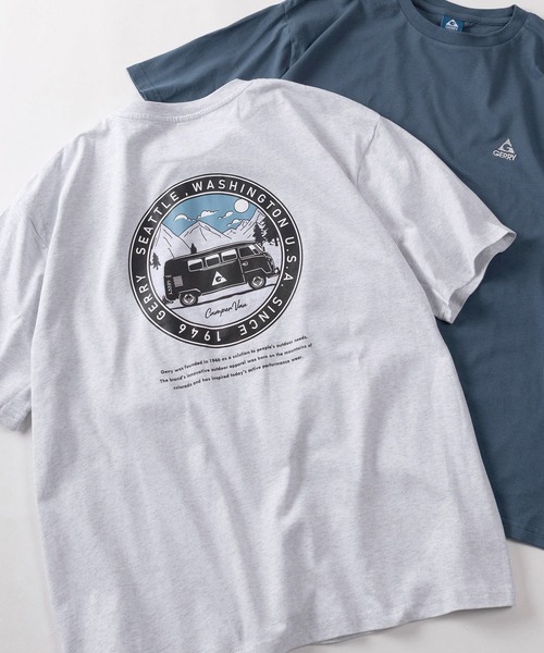 GERRY（ジェリー）の「【70】【GERRY/ジェリー】ワンポイントロゴ バックプリント クルーネックTシャツ（Tシャツ/カットソー・レディース・ブラック系1/ブラック系3/ライトグレー系/ライトグレー系2/ブルー系3/ホワイト系/ホワイト系1/ホワイト系2/ブラック系/ブルー系/ブルー系1/ライトグレー系3/ブルー系2/ホワイト系3/ブラック系2/ライトグレー系1・M/L/XL）」の10枚目の写真