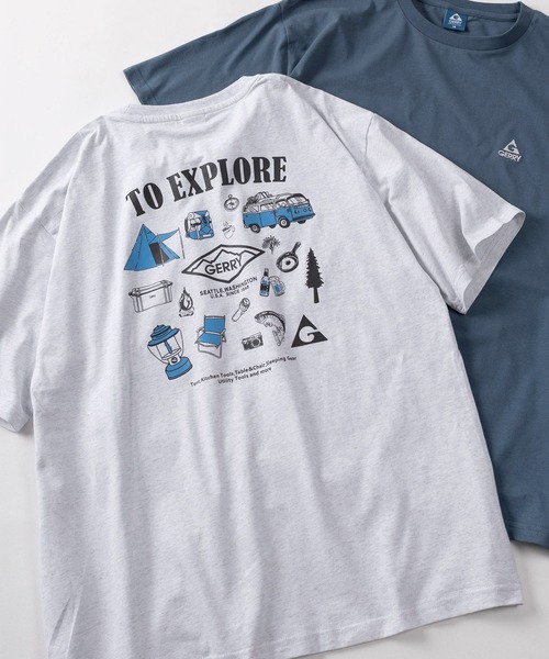 GERRY（ジェリー）の「【70】【GERRY/ジェリー】ワンポイントロゴ バックプリント クルーネックTシャツ（Tシャツ/カットソー・レディース・ブラック系1/ブラック系3/ライトグレー系/ライトグレー系2/ブルー系3/ホワイト系/ホワイト系1/ホワイト系2/ブラック系/ブルー系/ブルー系1/ライトグレー系3/ブルー系2/ホワイト系3/ブラック系2/ライトグレー系1・M/L/XL）」の11枚目の写真