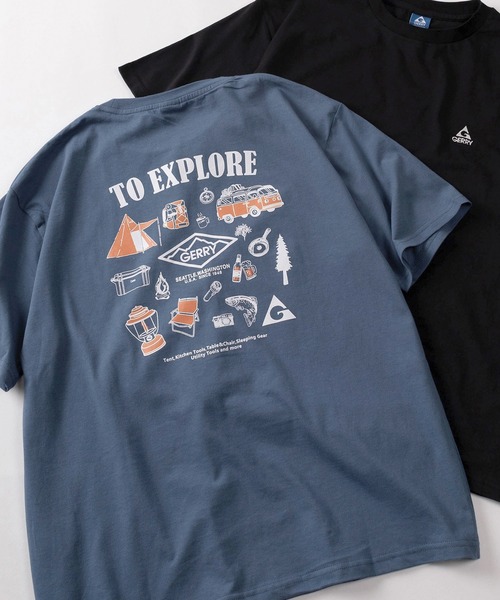 GERRY（ジェリー）の「【70】【GERRY/ジェリー】ワンポイントロゴ バックプリント クルーネックTシャツ（Tシャツ/カットソー・レディース・ブラック系1/ブラック系3/ライトグレー系/ライトグレー系2/ブルー系3/ホワイト系/ホワイト系1/ホワイト系2/ブラック系/ブルー系/ブルー系1/ライトグレー系3/ブルー系2/ホワイト系3/ブラック系2/ライトグレー系1・M/L/XL）」の15枚目の写真
