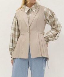 axes femme | サイドプリーツベスト(ベスト)