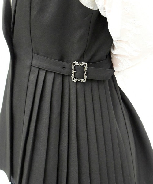 axes femme（アクシーズファム）の「サイドプリーツベスト（ベスト・レディース・ブラック/ベージュ・FREE）」の6枚目の写真