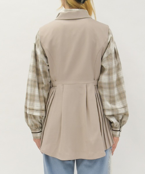 axes femme（アクシーズファム）の「サイドプリーツベスト（ベスト・レディース・ブラック/ベージュ・FREE）」の10枚目の写真