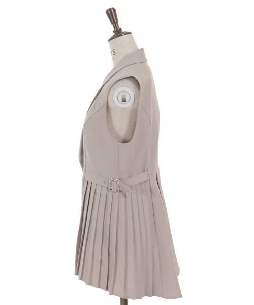 axes femme（アクシーズファム）の「サイドプリーツベスト（ベスト・レディース・ブラック/ベージュ・FREE）」の13枚目の写真