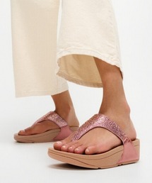 LULU CRYSTAL-MIX METALLIC TOE-POST SANDALS / LULU クリスタルミックス メタリック トゥポスト サンダル