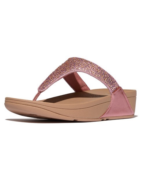 新品タグ付き フィットフロップ トングサンダル【23】クリスタル スワロフスキー LULU CRYSTAL-MIX METALLIC TOE-POST SANDALS / LULU クリスタル