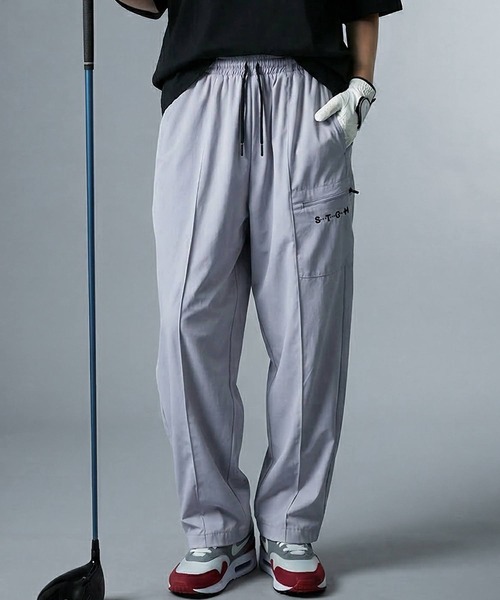 antiqua(アンティカ)の「【STCH】ワイド ロングパンツ(その他パンツ・レディース・ブラック/ライトグレー・LXL/ML)」の1枚目の写真