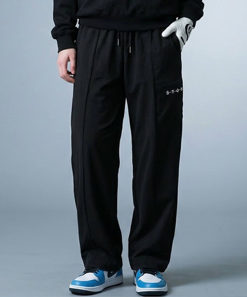 antiqua(アンティカ)の「【STCH】ワイド ロングパンツ(その他パンツ・レディース・ブラック/ライトグレー・LXL/ML)」の2枚目の写真