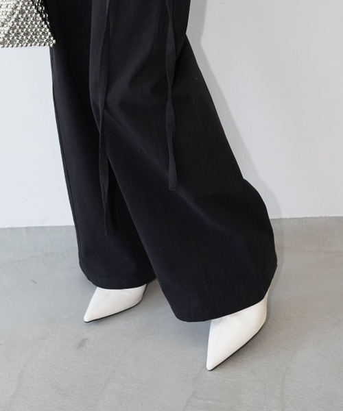 chuclla(チュクラ)の「ラップレイヤードワイドパンツ chw26s162(その他パンツ・レディース・ライトグレー/ブラック/ホワイト・S/M/L)」の15枚目の写真