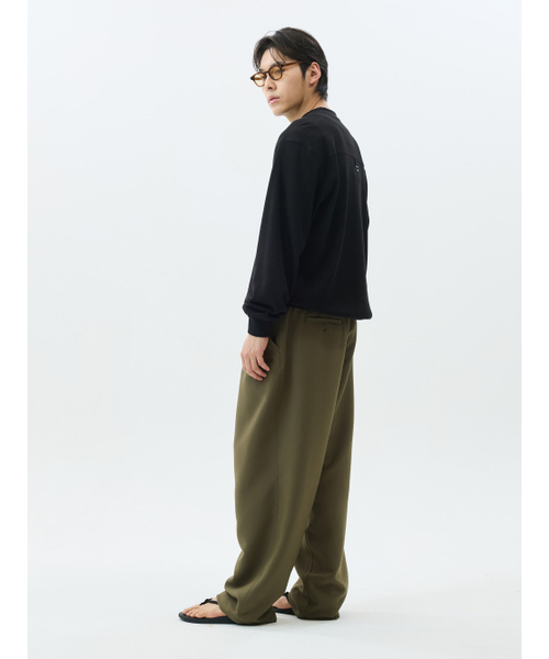 JAMIE WEST（ジェイミーウエスト）の「エッセンシャル3タックワイドパンツ（カーキ）（その他パンツ・レディース・その他・MEDIUM/LARGE/X-LARGE）」の4枚目の写真