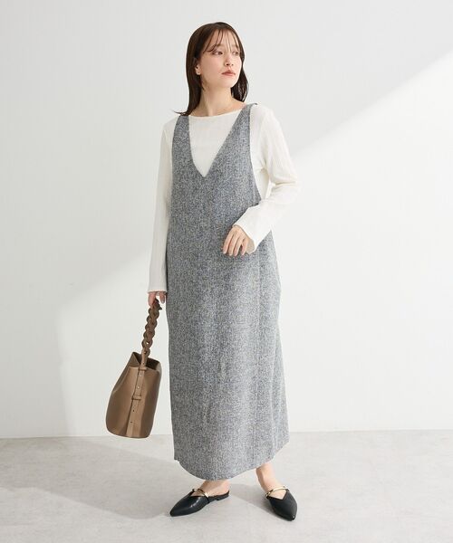 Green Parks(グリーンパークス)の「チェーンリブカットプルオーバー(Tシャツ/カットソー・レディース・チャコールグレー/オフホワイト/ブラック・FREE)」の10枚目の写真