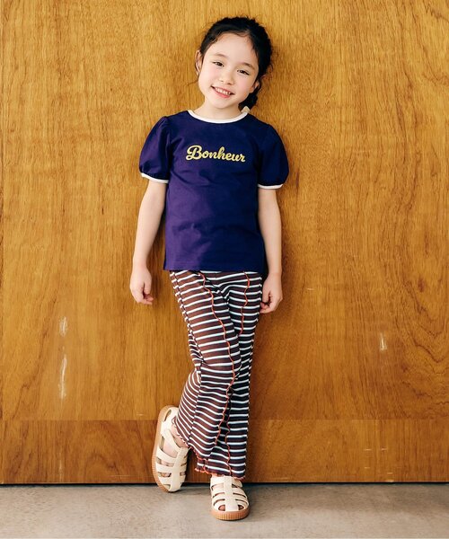 apres les cours（アプレレクール）の「【WEB限定】マルチボーダーレギンス（その他パンツ・キッズ・ピンク/グリーン/ブラウン・130/120/110/100/90/80）」の18枚目の写真