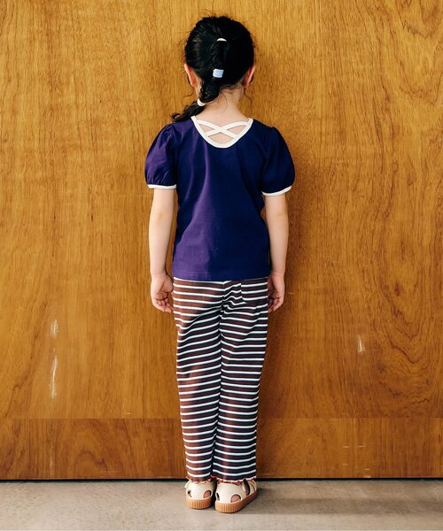 apres les cours（アプレレクール）の「【WEB限定】マルチボーダーレギンス（その他パンツ・キッズ・ピンク/グリーン/ブラウン・130/120/110/100/90/80）」の19枚目の写真