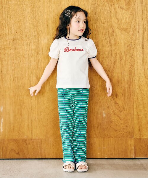 apres les cours（アプレレクール）の「【WEB限定】マルチボーダーレギンス（その他パンツ・キッズ・ピンク/グリーン/ブラウン・130/120/110/100/90/80）」の22枚目の写真