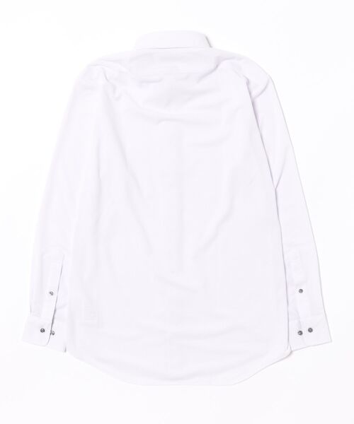 TAKA-Q（タカキュー）の「ワイシャツ メンズ ストレッチ 接触冷感 速乾 ノンアイロン アイスカプセル 衿裏ループ 長袖 ビジネス ドレス NEWスタンダードフィット（ビジネスシャツ・メンズ・パープル・首回り43cm-裄丈86cm/首回り45cm-裄丈86cm/首回り37cm-裄丈80cm/首回り39cm-裄丈80cm/首回り39cm-裄丈84cm/首回り41cm-裄丈82cm/首回り41cm-裄丈86cm/首回り43cm-裄丈82cm）」の3枚目の写真