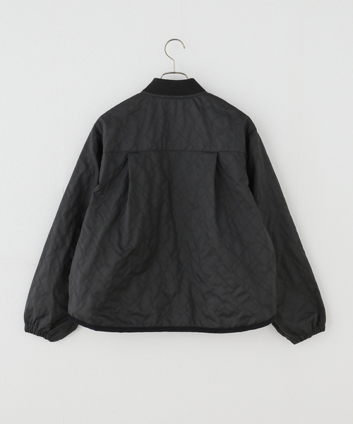 Spick & Span（スピックアンドスパン）の「《一部店舗+WEB限定》LAVENHAM / ラベンハム UNWADDED BOMBER JACKET（その他アウター・レディース・ホワイト系その他/ブラック・MEDIUM）」の3枚目の写真