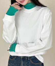 【ゆったりオーバーサイズ】長袖 ラウンドネックドロップショルダー ロング Tシャツ