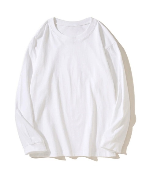DAY CLOSET（デイ クローゼット）の「【ゆったりオーバーサイズ】長袖 ラウンドネックドロップショルダー ロング Tシャツ（Tシャツ/カットソー・レディース・レッド/ホワイト/グレー・L/XL/M）」の15枚目の写真