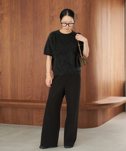 plage（プラージュ）の「《一部カラーWEB限定追加》Bias Relax パンツ 10（その他パンツ・レディース・オートミール/ホワイト/ブラック・38/36/34）」の4枚目の写真