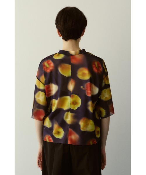 HeRIN.CYE(ヘリンドットサイ)の「Paprika pattern tops パプリカパターントップス(Tシャツ/カットソー・レディース・ブルー系その他3/イエロー系その他・FREE)」の7枚目の写真
