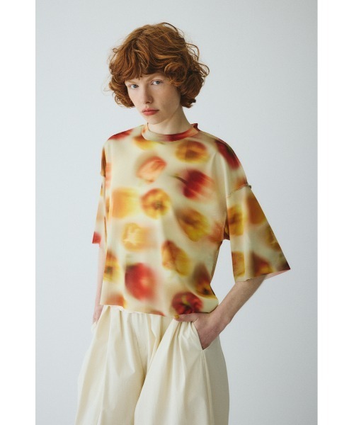 HeRIN.CYE(ヘリンドットサイ)の「Paprika pattern tops パプリカパターントップス(Tシャツ/カットソー・レディース・ブルー系その他3/イエロー系その他・FREE)」の10枚目の写真