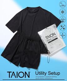 TAION | 限定展開 TAION/タイオン TAION×FREAK'S STORE 別注 ユーティリティ セットアップ/Tシャツ/ショーツ/UVカット/吸水速乾/抗菌/ストレッチ(Tシャツ/カットソー)