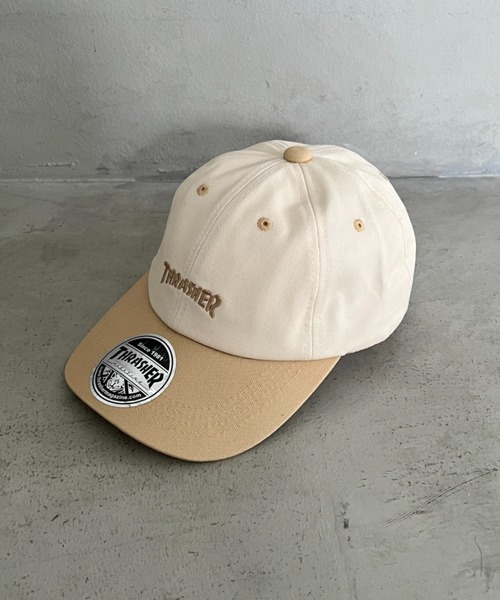 THRASHER(スラッシャー)の「THRASHER キッズ ロゴキャップ 配色バイザー カジュアル 帽子(キャップ・キッズ・ホワイト系その他/ホワイト系その他3/ホワイト系その他4/ホワイト系その他2・53-55cm)」の1枚目の写真