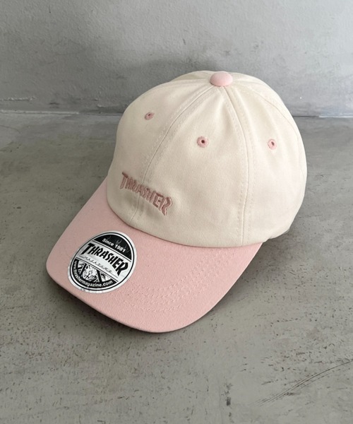 THRASHER(スラッシャー)の「THRASHER キッズ ロゴキャップ 配色バイザー カジュアル 帽子(キャップ・キッズ・ホワイト系その他/ホワイト系その他3/ホワイト系その他4/ホワイト系その他2・53-55cm)」の4枚目の写真