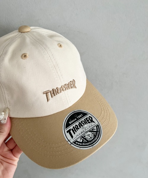 THRASHER(スラッシャー)の「THRASHER キッズ ロゴキャップ 配色バイザー カジュアル 帽子(キャップ・キッズ・ホワイト系その他/ホワイト系その他3/ホワイト系その他4/ホワイト系その他2・53-55cm)」の9枚目の写真