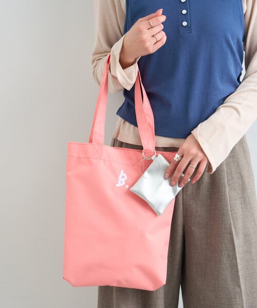 Kastane(カスタネ)の「【5色展開/一部店舗限定】B 刺繍入りトートBAG(トートバッグ・レディース・カーキ/グレー/ブルー/ピンク/オレンジ・FREE)」の6枚目の写真