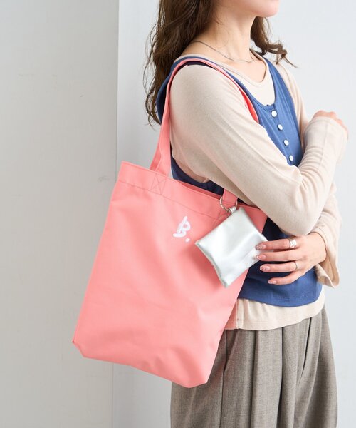 Kastane(カスタネ)の「【5色展開/一部店舗限定】B 刺繍入りトートBAG(トートバッグ・レディース・カーキ/グレー/ブルー/ピンク/オレンジ・FREE)」の7枚目の写真