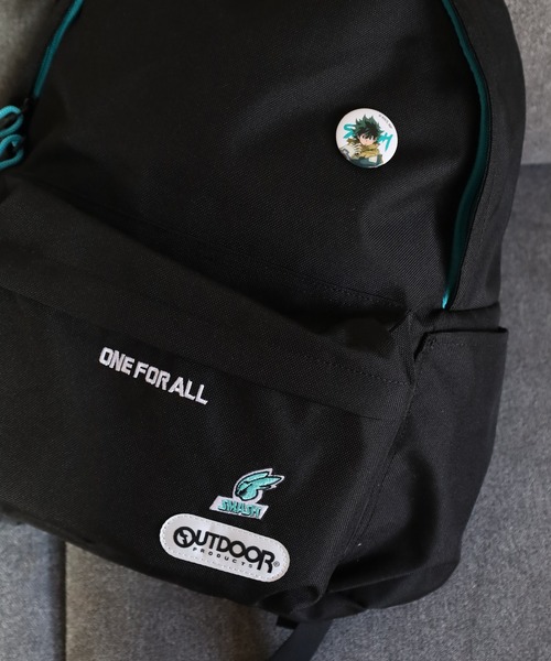 OUTDOOR PRODUCTS(アウトドアプロダクツ)の「僕のヒーローアカデミア×OUTDOOR PRODUCTS 缶バッチ付きバックパック(バックパック/リュック・メンズ・ブラック/ターコイズブルー/スカイブルー・フリー)」の9枚目の写真