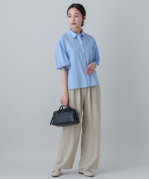 GLOBAL WORK(グローバルワーク)の「MATINEE LINE/テンセルキュプラシャツ/656154(シャツ/ブラウス・レディース・ホワイト系その他/ブルー系その他・MEDIUM/LARGE)」の7枚目の写真