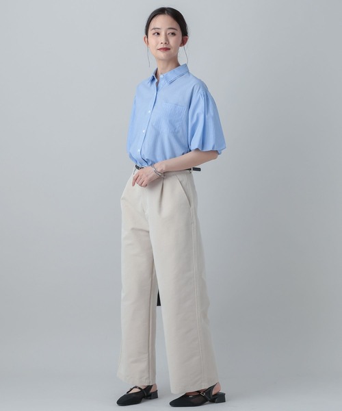 GLOBAL WORK(グローバルワーク)の「MATINEE LINE/テンセルキュプラシャツ/656154(シャツ/ブラウス・レディース・ホワイト系その他/ブルー系その他・MEDIUM/LARGE)」の8枚目の写真
