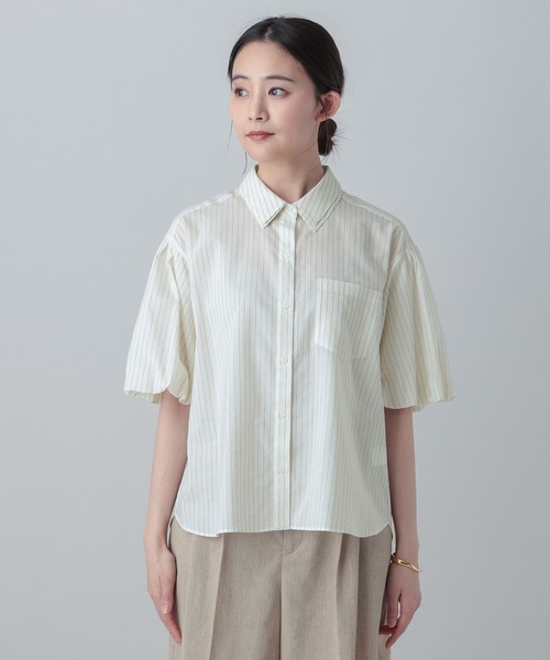 GLOBAL WORK(グローバルワーク)の「MATINEE LINE/テンセルキュプラシャツ/656154(シャツ/ブラウス・レディース・ホワイト系その他/ブルー系その他・MEDIUM/LARGE)」の11枚目の写真