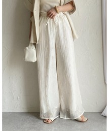 予約商品】パンツ（ホワイト/白色系・リボン）ファッション通販 - ZOZOTOWN