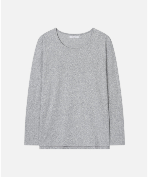 DRAW FIT（ドローフィット）の「シルケットコットンUネックロングスリーブTシャツ[M.GREY]（Tシャツ/カットソー・メンズ・その他・M/L/XL）」の3枚目の写真